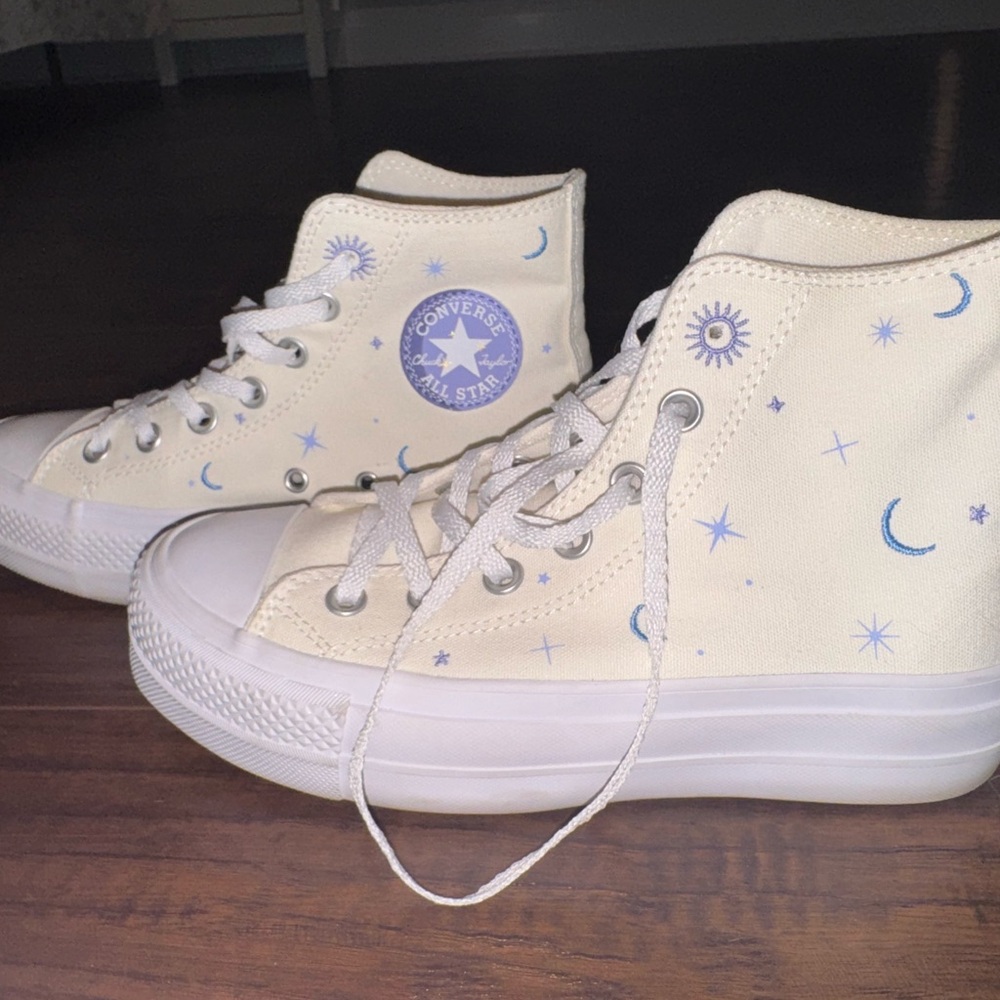 Converse High-Top Sneakers with Celestial Design